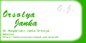 orsolya janka business card